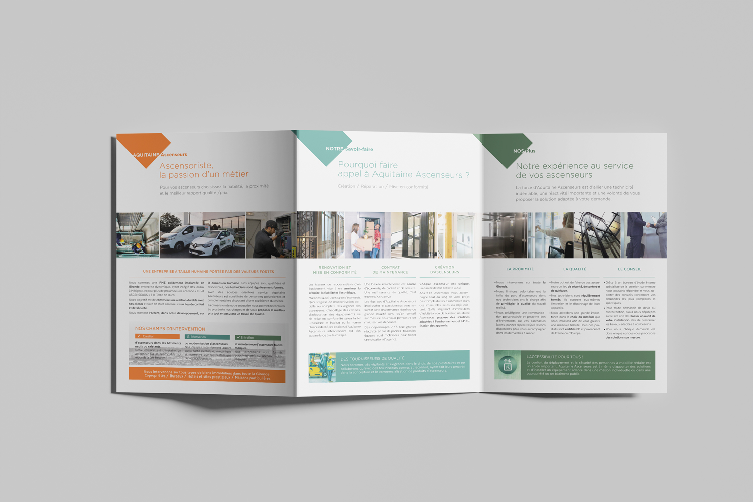 3volets-CEPA-3 Création Brochure 3 volets pour CEPA ascenseurs - édition