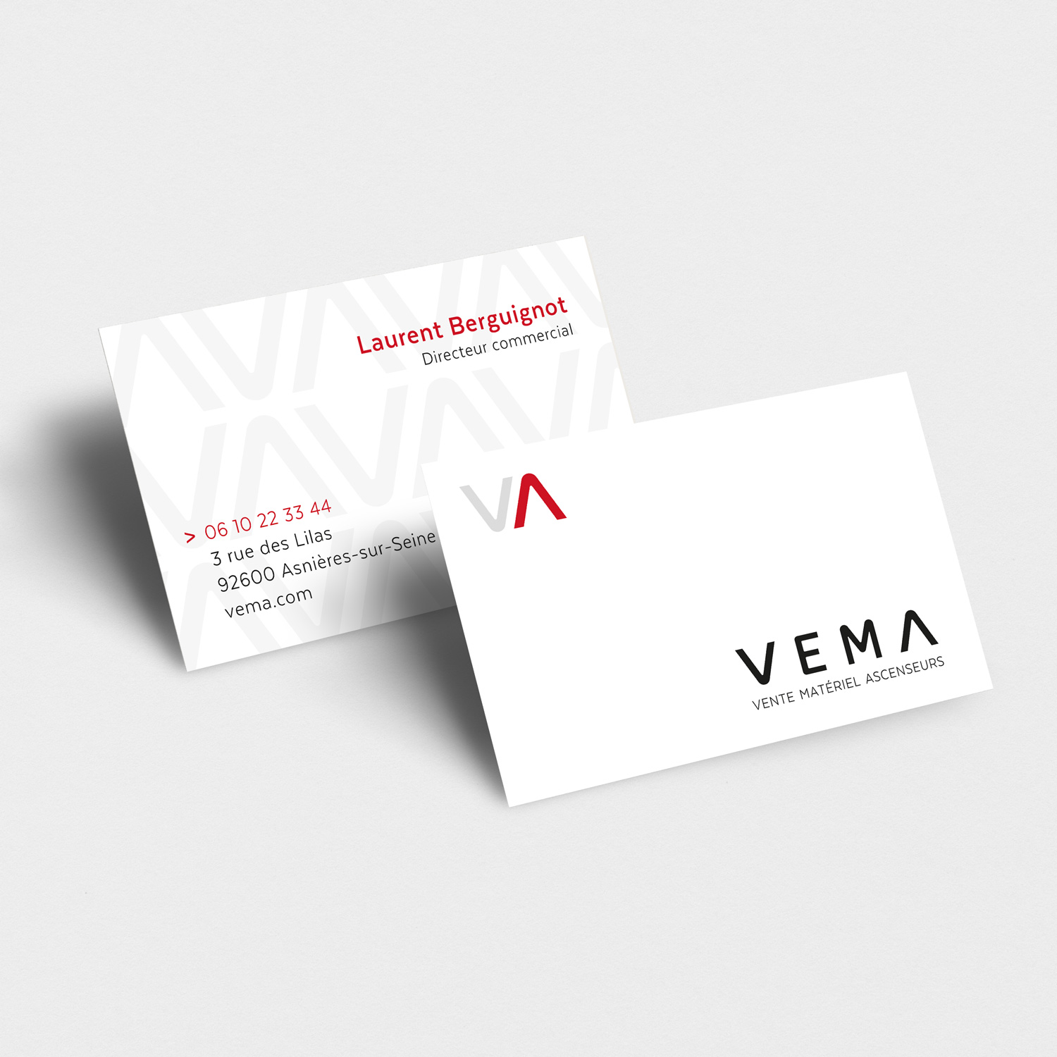 carte-de-visite-VEMA Création identité graphique - Vema ascenseur -