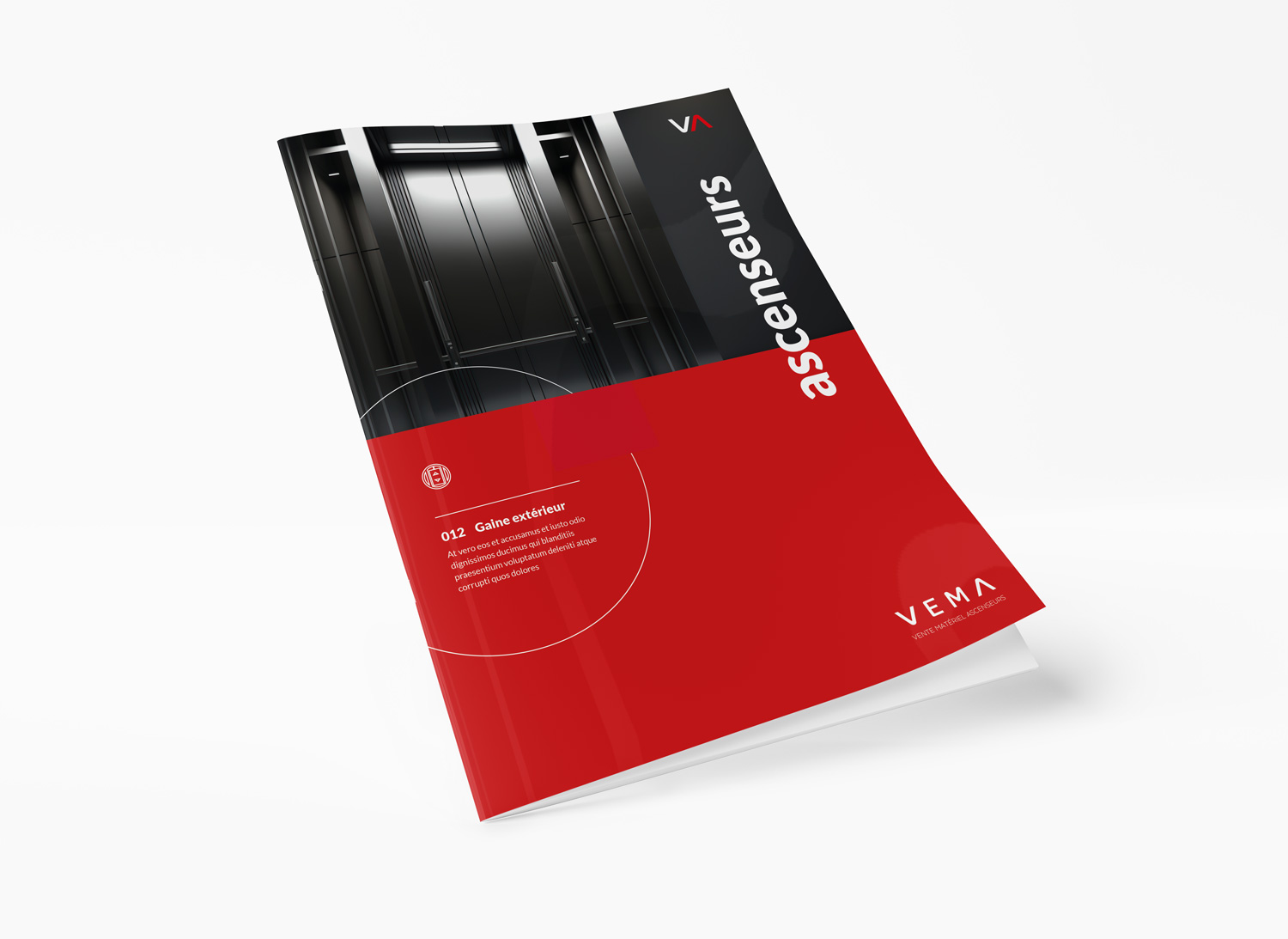 Création catalogue produit Vema Création identité graphique - Vema ascenseur - catalogue produit