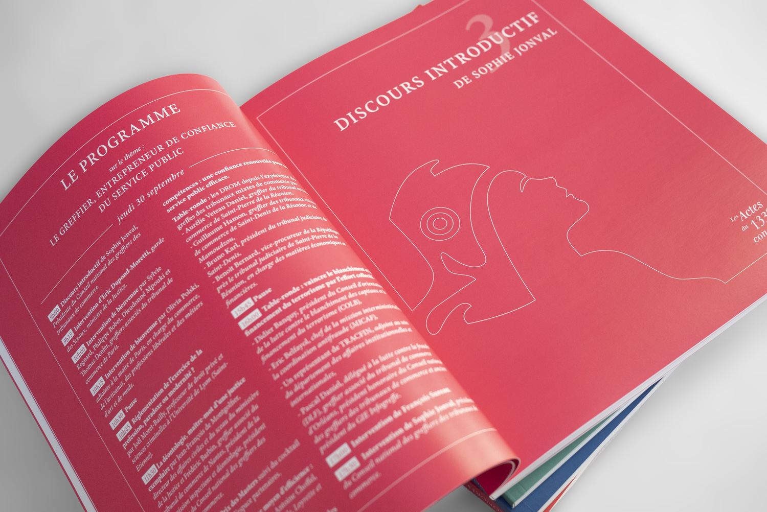 Design graphique pour un rapport de congrès pour le CNG en édition print.