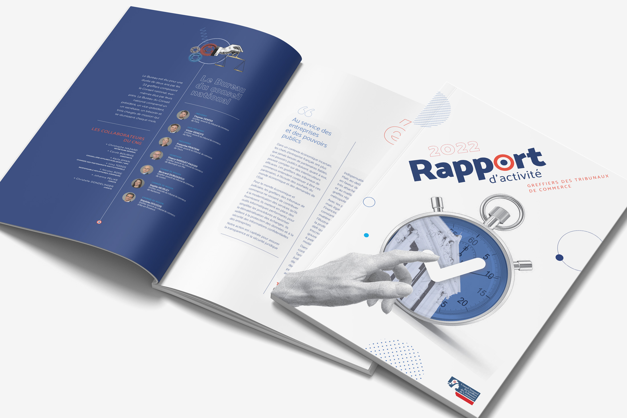 rapport-activite-cngtc-3 Design graphique pour un rapport d'activité pour le CNG en édition print.